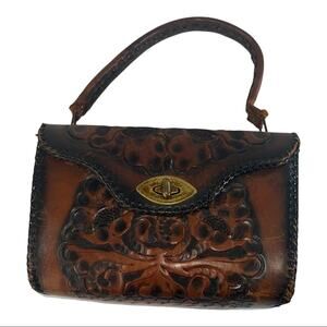 Meeker Hand Tooled Leather Bag Vintage